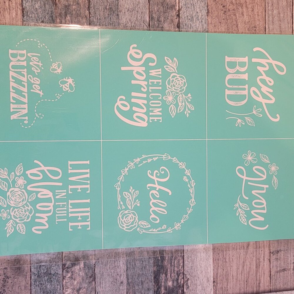 Life in Full Bloom ~ Reuseable silk screen stencil 12 x 18